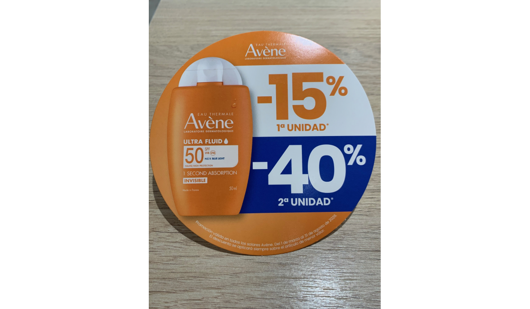 AVENE -15% 1ª UNIDAD -40% 2ª UNIDAD